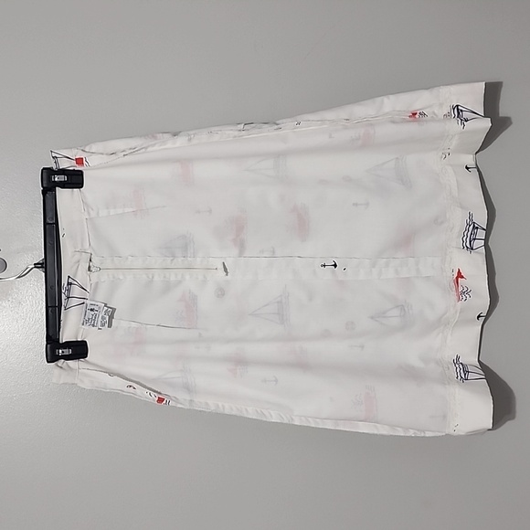 Vintage The Vested Gentress Nautical Skirt Whales, Anchors & Sailboat Size 14 - Picture 9 of 9